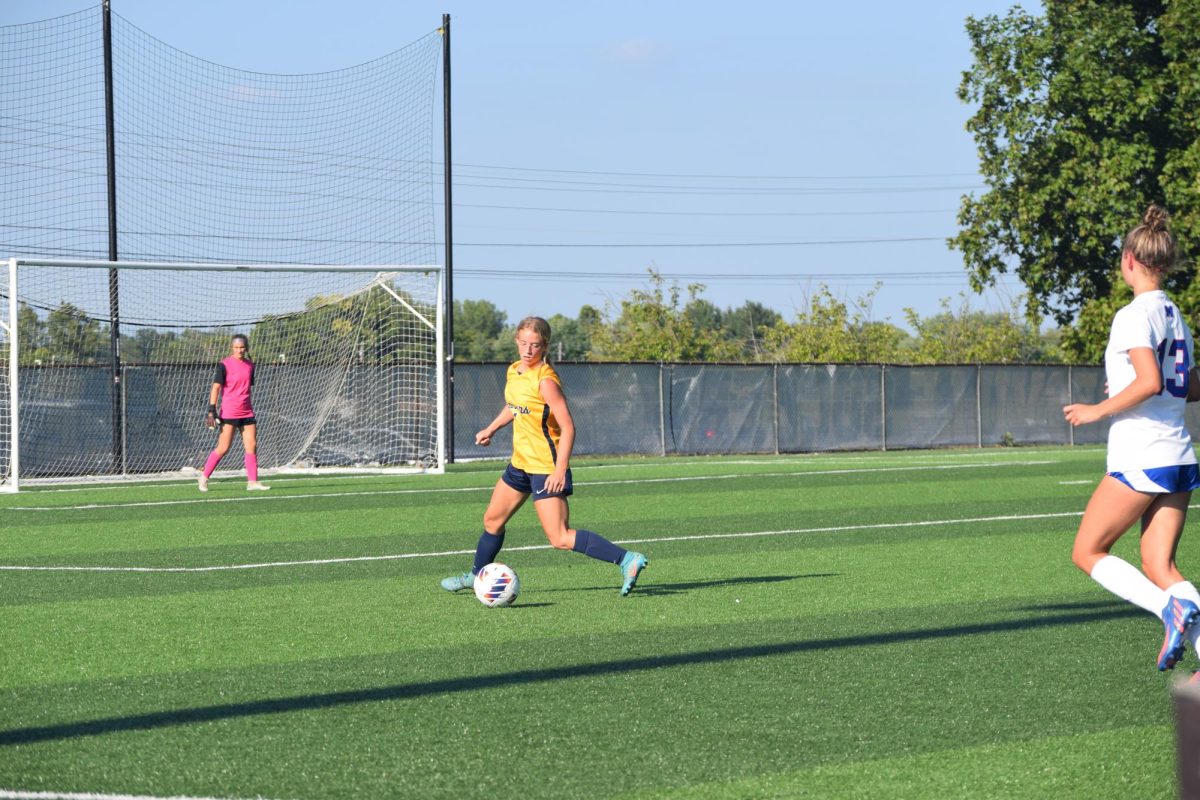 sophomore Shyla Bangel explains her pregame routine as somethings she likes to do before soccer. 