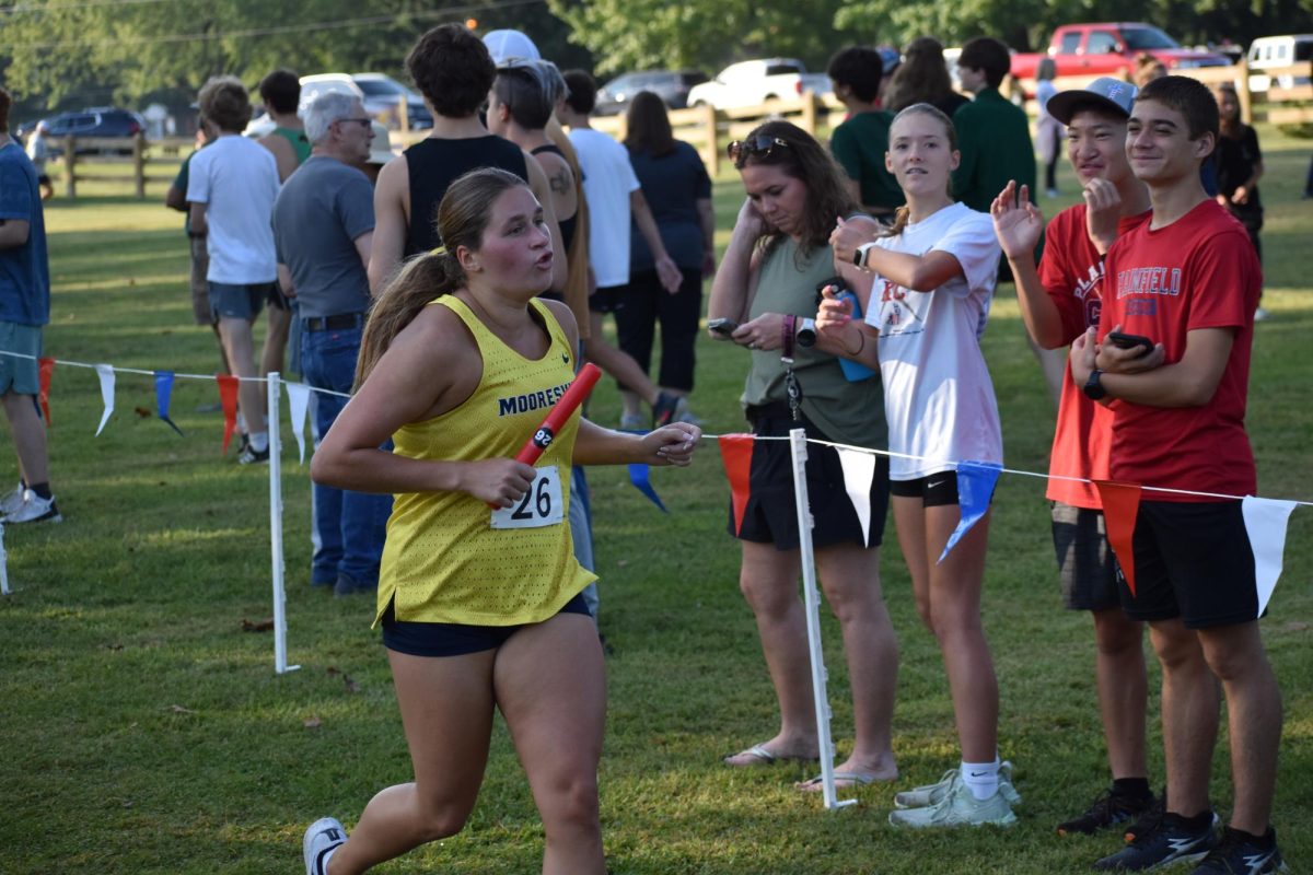 Senior, Arabella Brown enjoys not only her senior year but her second year running cross country. The Plainfield Relay was a unique race compared to other meets that cross country runs. “ It’s difficult in the sense that you’re stopping and going and running a full mile, It’s challenging but fun,” Brown said. 