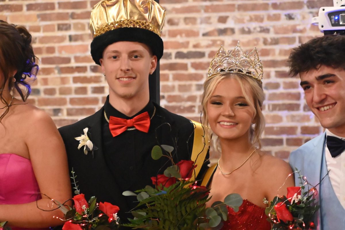 Seniors Tyler Rakestraw and  Emily Dean after winning King and Queen.